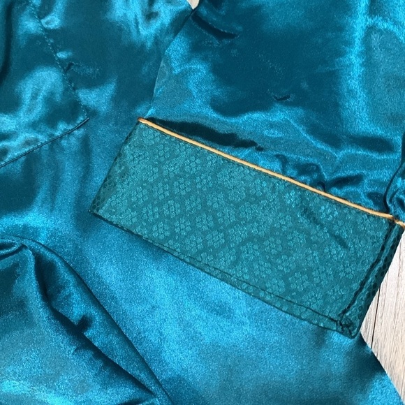 Victoria’s Secret Gold Label Vintage Teal Green Pajama Set size M - Picture 8 of 9